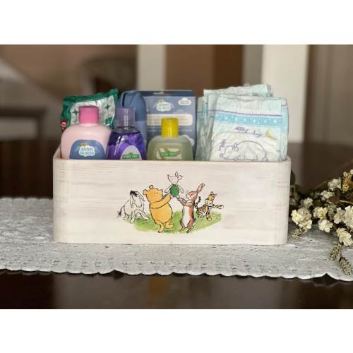 Winnie the Pooh Nursery - Toiletry Organizer - Baby Shower Card Box - Baby Gift Basket - Baby Shower Raffle Card Box - Diaper Bag