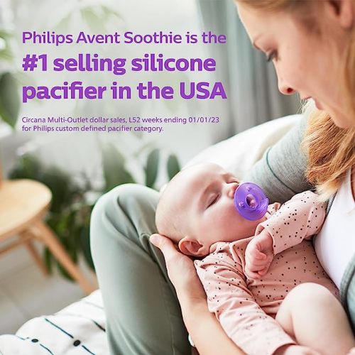 Philips AVENT Soothie Pacifier, 0-3 Months, Green, 4 Pack, SCF190/41 - 0-3m