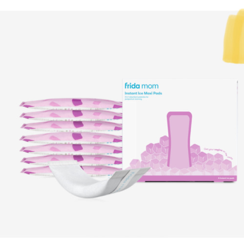 Frida Mom 2-in-1 Postpartum Pads, Absorbent Perineal Ice Maxi Pads, Instant Cold Therapy Packs and Maternity Pad in One