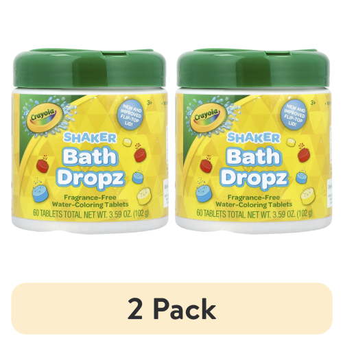 (2 pack) Crayola Bath Dropz Color, 60 Tablets, 3.59 OZ