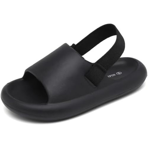 INMINPIN Toddler Boys Girls Slides Sandals Comfort Beach Pool Shower Slippers with Elastic Back Strap