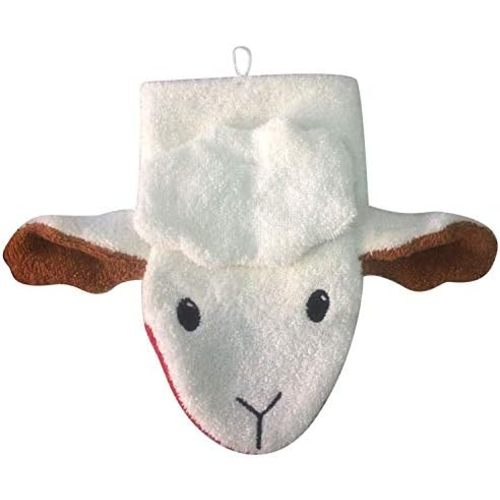 Organic Cotton, Washcloth Mitt Lamb Puppet, Child Size