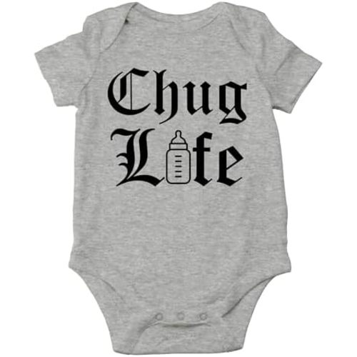 AW Fashions Chug Life Baby Bodysuit Funny, Cute, and Comfortable Infant Apparel - Trendy Newborn Clothing