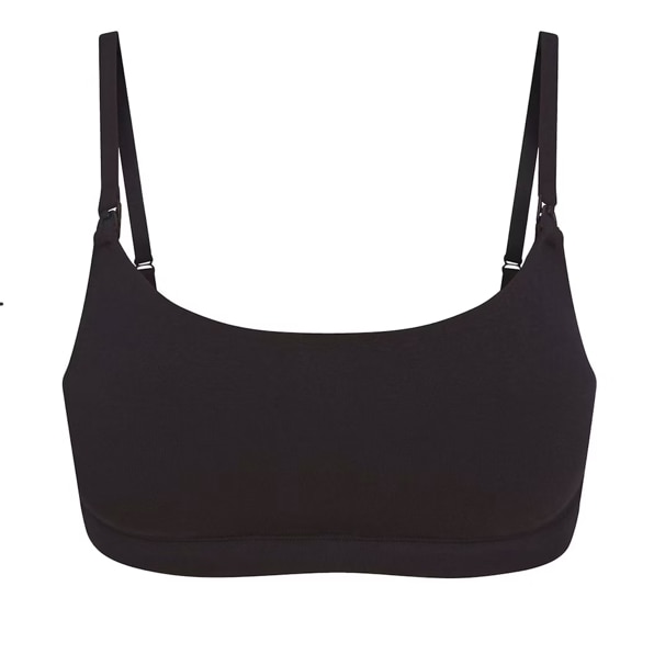 COTTON JERSEY MATERNITY NURSING SCOOP BRALETTE | LIGHT HEATHER GREY | SKIMS