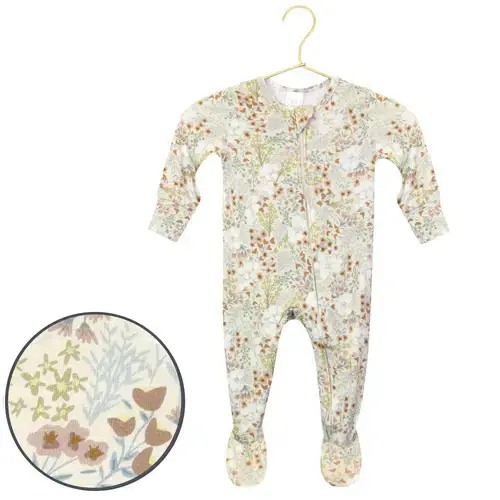 Pearl Zipper Footies | Color: Pearl