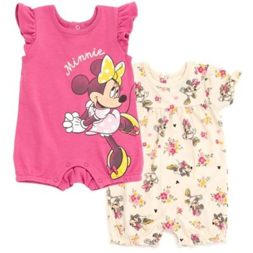 Disney Minnie Mouse Newborn Baby Girls 2 Pack Rompers Red / Multicolor 3-6 Months