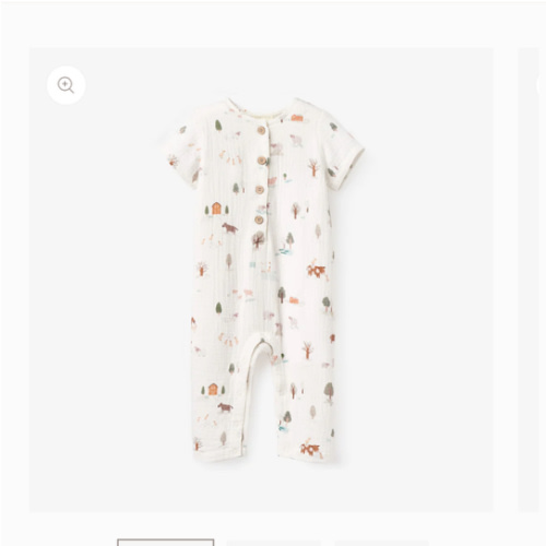 On the Farm Organic Muslin Short Sleeve Jumpsuit – Elegant Baby