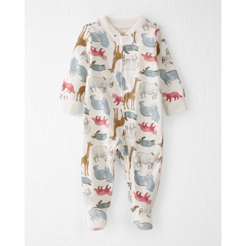 Baby Organic Cotton Sleep & Play Pajamas in Wildlife Animals - Little Planet | Carter's