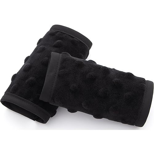 Pro Goleem Car Seat Strap Covers for Babies Unisex Soft Car Seat Strap Shoulder Pads for All Car Seats, Stroller, Pushcar, Small Size Designed for Newborn, Black