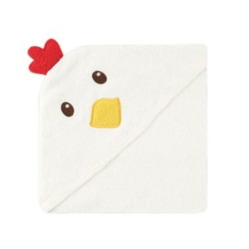 Baby Unisex Cotton Animal Face Hooded Towel, Duck, One Size