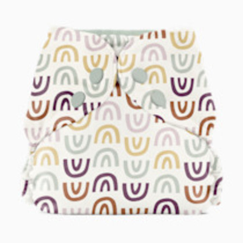 Esembly Recycled Diaper Cover (Outer) + Swim Diaper - Rainbow, Size 1 (7-17 Lbs)