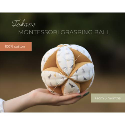 Montessori Puzzle ball Takane Baby sensory toys 3 month Montessori handmade Takane ball 10 colors grasping toy for infants hanging toys
