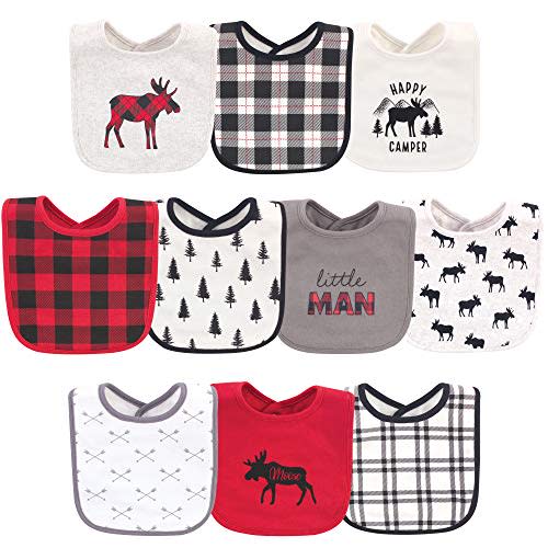 Hudson Baby Unisex BabyCotton Bibs