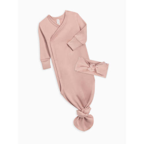 Organic Kimono Gown and Bow Wrap Set