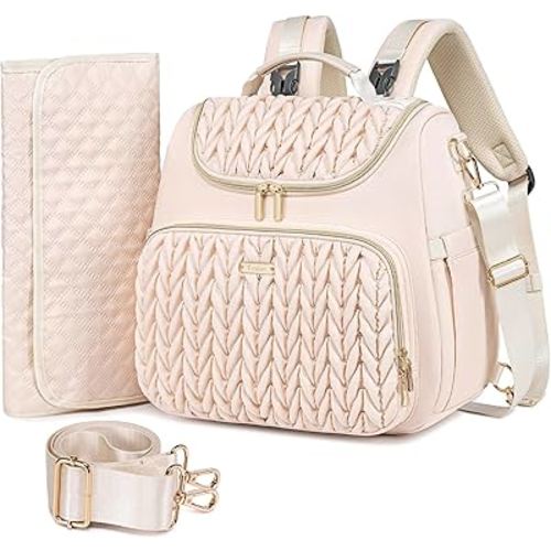 4 in 1 Convertible Diaper Bag Backpack,Waterproof Baby Diaper Bag with Changing Pad,Converts into Baby Tote Bag,Diaper Backpack,Stroller Bag and Crossbody Diaper Bag