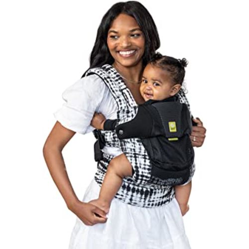 LÍLLÉbaby Complete Airflow Deluxe Ergonomic 6-in-1 Baby Carrier Infant to Toddler with Lumbar Support (7-45 Pounds), 360 Degree Baby Wearing, Inward and Outward Facing (Shibori/Black)