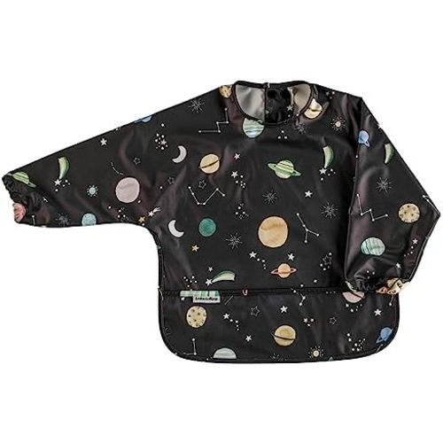 Loulou Lollipop Long Sleeve Mess Free Waterproof Bibs, for baby boys and girls 6-36 Months, Machine Washable, Travel Friendly
