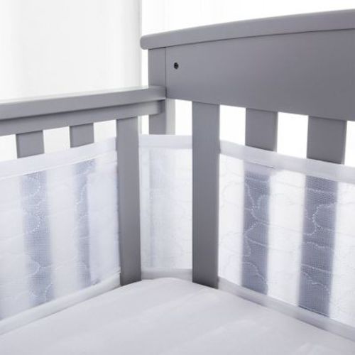 Breathablebaby Breathable Mesh Crib Liner - Deluxe Sheer Quilted Collection - Clouds