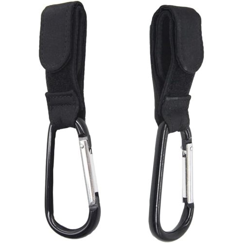 Japanese Stroller Hook, Adjustable Stroller Bag Hook, Stroller Hooks for Bags, Stroller Clips Stroller Straps, Stroller Hooks for Strollers, Wheelchairs, Shopping, 2 Pack, Black