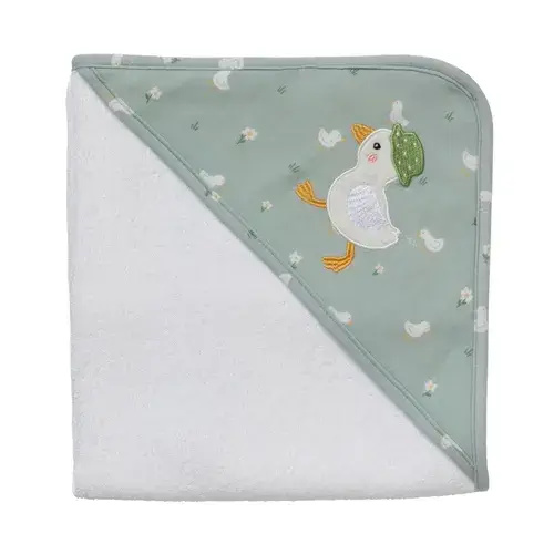 Living Textiles Hooded Towel Goosey Goosey | Baby Bunting AU