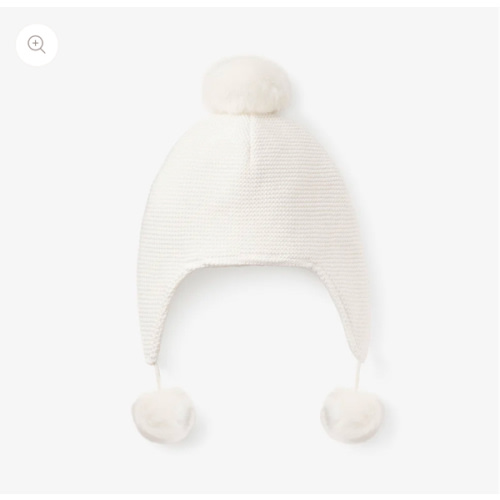 Sofia & Finn White Pom Pom Baby Hat – Elegant Baby