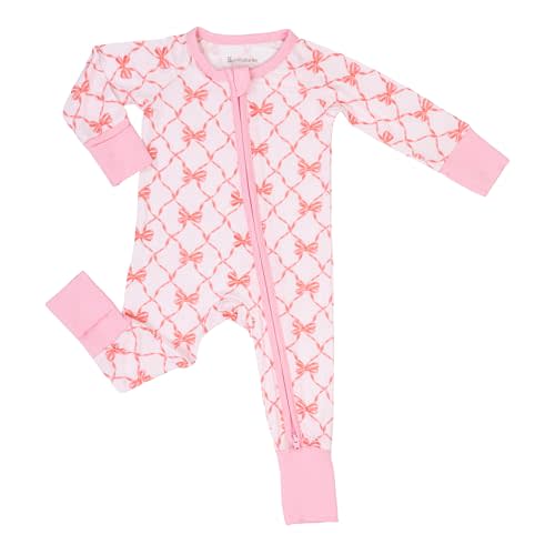 LollyBanks Baby Pajamas, Long Sleeve Baby Romper with 2-Way Zipper, 95% Viscose from Bamboo and 5% Spandex, Infant Sleepers