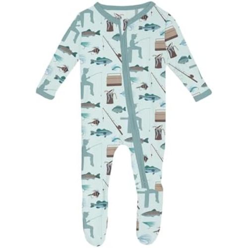 KicKee Full of Hearts Footie with Zipper, One Piece Boy or Girl Baby Clothes