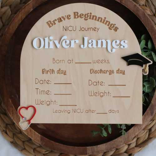 Personalized Nicu Baby Sign, Premature, Birth Stats, Newborn, Baby Shower Gift, New Mom, Name Sign, Announcement