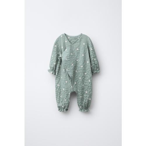 POLKA-DOT ROMPER - Sea green | ZARA United States