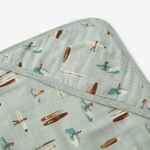 Milkbarn Vintage Surf Hooded Swaddle Blanket