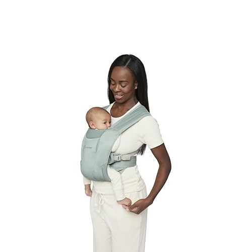 Ergobaby Embrace Cozy Newborn Essentials Baby Carrier Wrap (7-25 Pounds), Soft Air Mesh, Sage