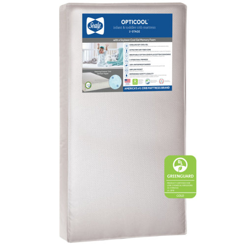 Sealy Baby OptiCool 2-Stage Premium Waterproof Baby Crib Mattress & Toddler Bed Mattress, GREENGUARD Gold Certified, 52" x 28" & Reviews | Wayfair