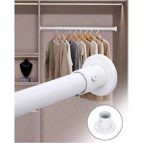 Closet Rod Closet Rods for Hanging Clothes Adjustable Hanging Closet Rod Closet Bar Poles for Hanging Clothes Heavy Duty Metal Closet Rod for Closet Clothes Rod Clothing Rod for Closet