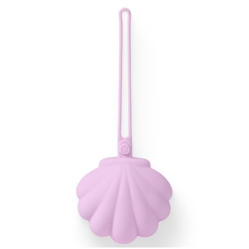 CLYMENE Silicone Pacifier Holder Case, Newborn Paci Holder for Diaper Bag & Stroller, Soft Lilac