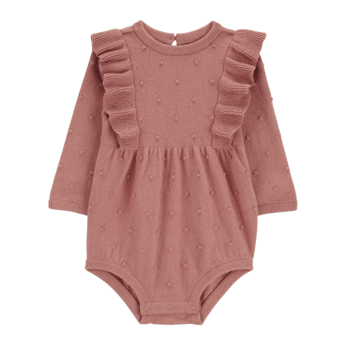 Baby Long-Sleeve Flutter Bodysuit - Carter's | Carter's
