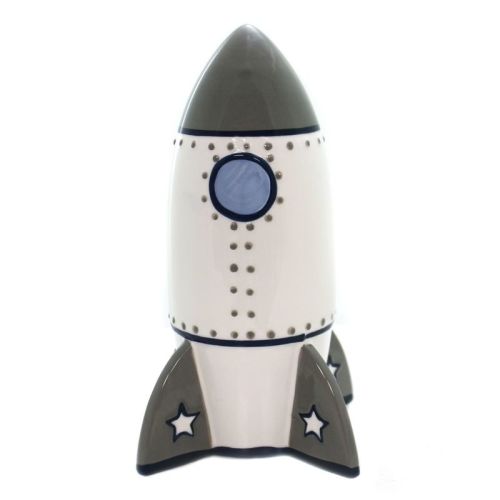 Child To Cherish 9.0 Inch Roger Rocket Bank Space Decorative Banks