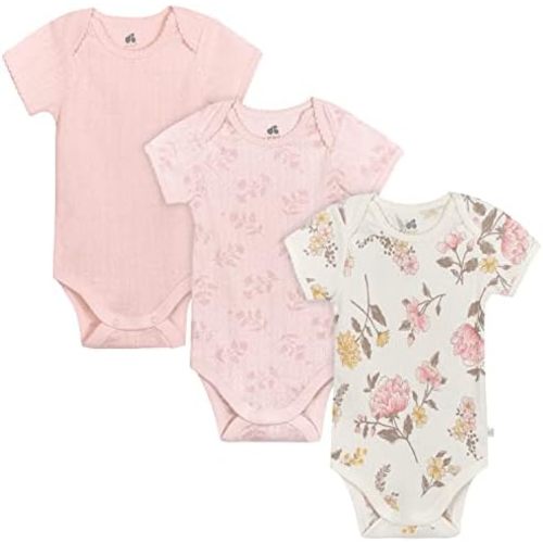 Just Born Unisex Baby 3-pack Short Sleeve BodysuitsUndershirt