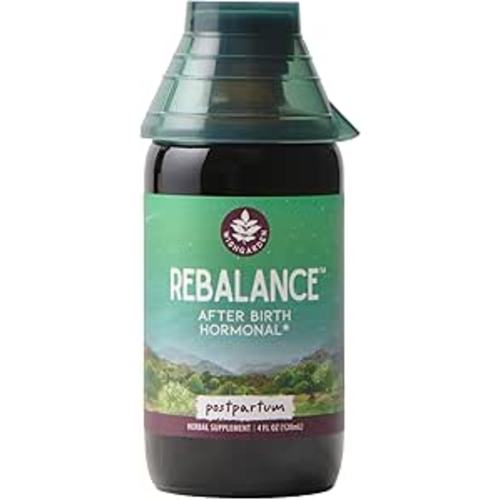 WishGarden Herbs ReBalance After Birth Hormonal, Postpartum Hormone Balance Supplement, Vitex Berry, Motherwort & St. John's Wort Tincture, Supports Mood & Hormonal Rebalancing, 4oz
