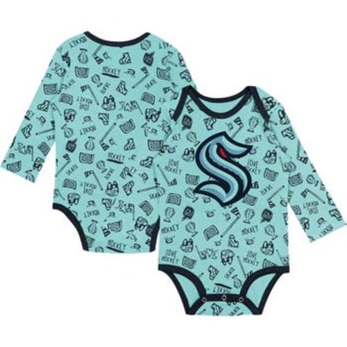 Infant Light Blue Seattle Kraken Dynamic Defender Long Sleeve Bodysuit