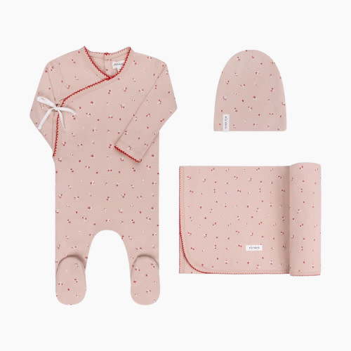 Elys & Co Organic Cotton Take Me Home Set - Flower Pink, 3 M