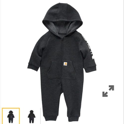 Boys' Long-Sleeve Zip-Front Hooded Heather Coverall (Infant) | Gifts for Kids | Carhartt