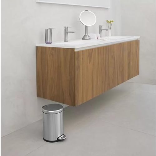 simplehuman 4.5 Liter / 1.2 Gallon Round Bathroom Step Trash Can, 2-Pack and Code A Liners, 30-Pack