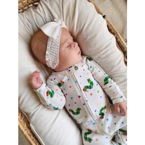 Organic 2-Way Zipper Footie in Caterpillar – L'ovedbaby