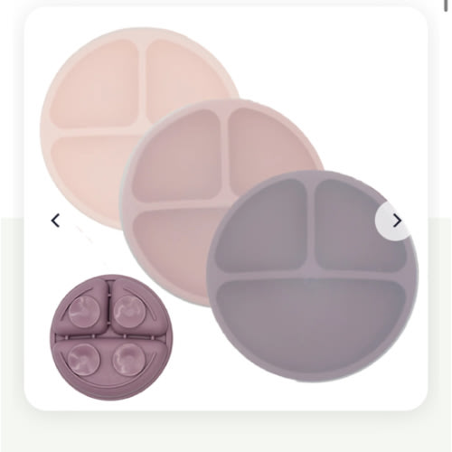 Silicone Suction Plates with Lids | WeeSprout