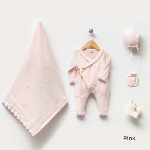 Pink Baby Girl Coming Home Outfit, Organic Cotton Knit Baby Clothes, Newborn Hospital Outfit, Custom Wooden Name Sign Gift