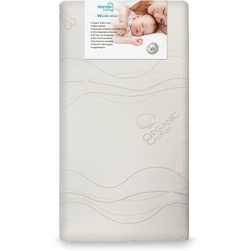 Wonder Dream Baby Crib Mattress and Toddler Mattress, Organic Cotton Cover, 100% Breathable, Non Toxic, No VOC's, Hypoallergenic