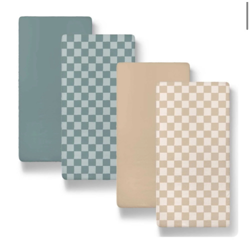 Check Baby Organic Bassinet Sheets 4-Pack for Boys and Girls