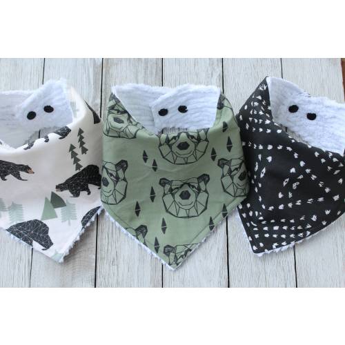 Bear Bandana Bib | Baby Boy Bib | Boy Bandana Bib | Baby Boy | Baby Boy Gift | Baby Boy Shower Gift | Baby Bib | Bear Bib | Woodland Bib