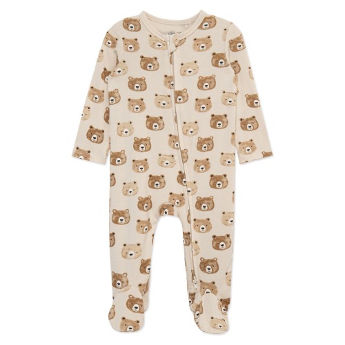 Little Me Happy Bears Stretch Viscose Footie | Nordstromrack