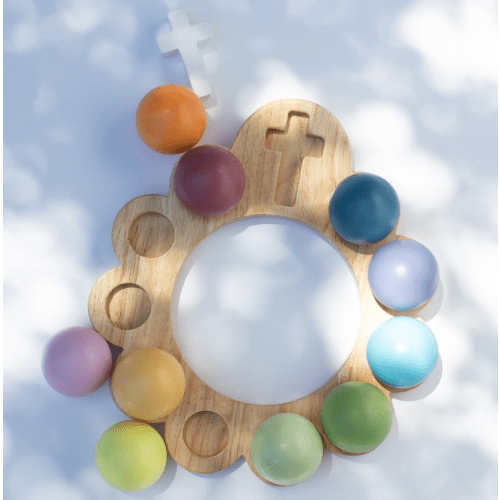Wooden Decade Rosary Ball Set